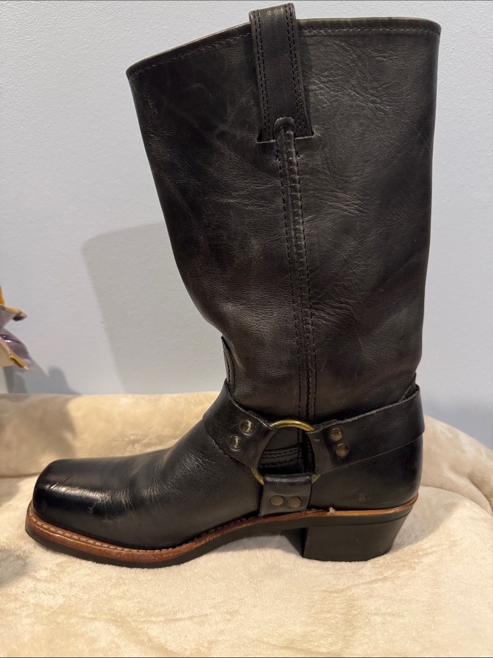 FRYE Black Leather Harness 12R Boots Women’s 8 M Made in USA - Picture 8 of 11